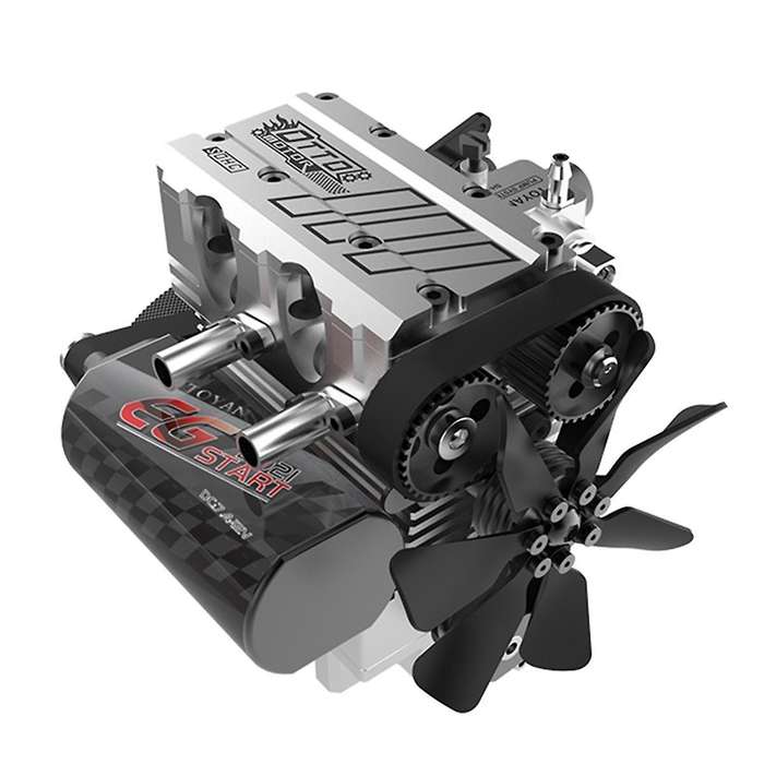 L200ac1-ot Engine+l200 Start Kit 4 Stroke Air Cooled Engine 7cc 4000-16000rpm Inline 2 Cylinder Engi
