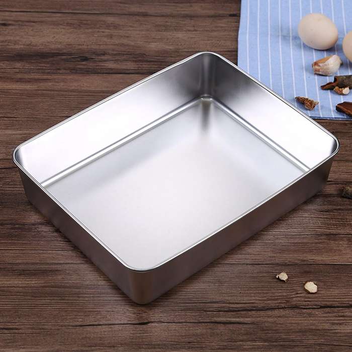 Lasagna 2, Rectangular Cake Deep Baking Sheet Pans Stainless Steel for Lasagna Cake