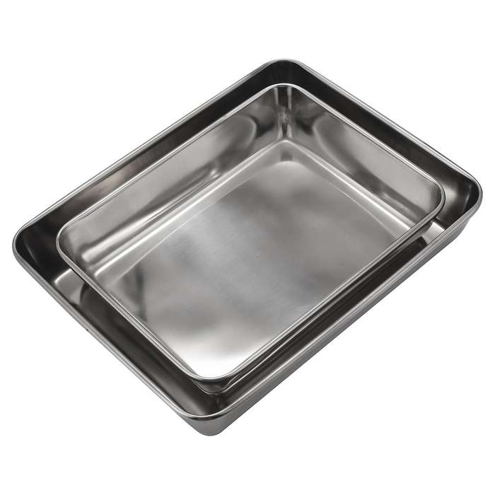 Lasagna 2, Rectangular Cake Deep Baking Sheet Pans Stainless Steel for Lasagna Cake