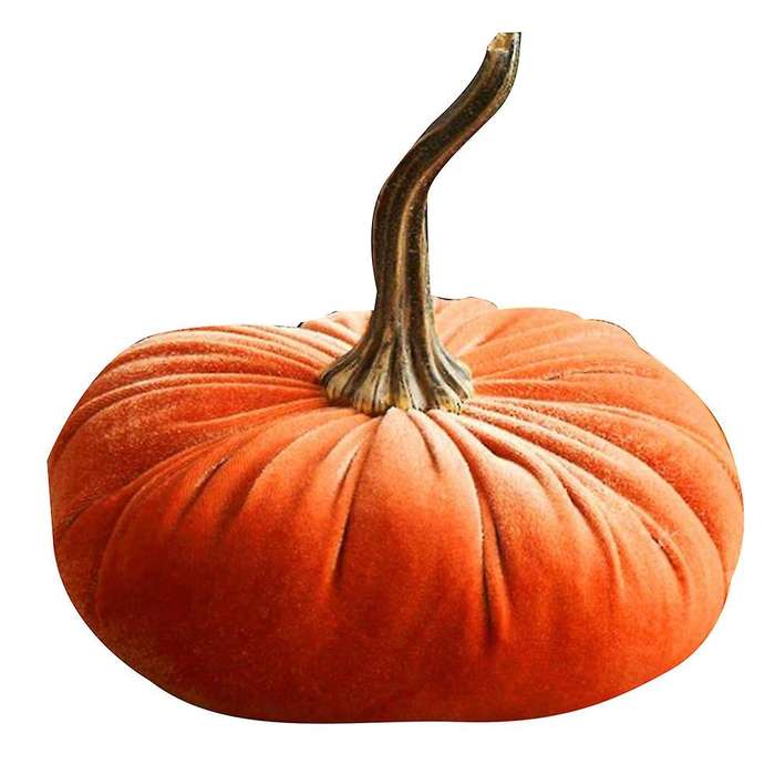 Large Velvet Pumpkins for Decorating,Handmade Artificial Harvest Pumpkins,Fall Halloween Thanksgivi