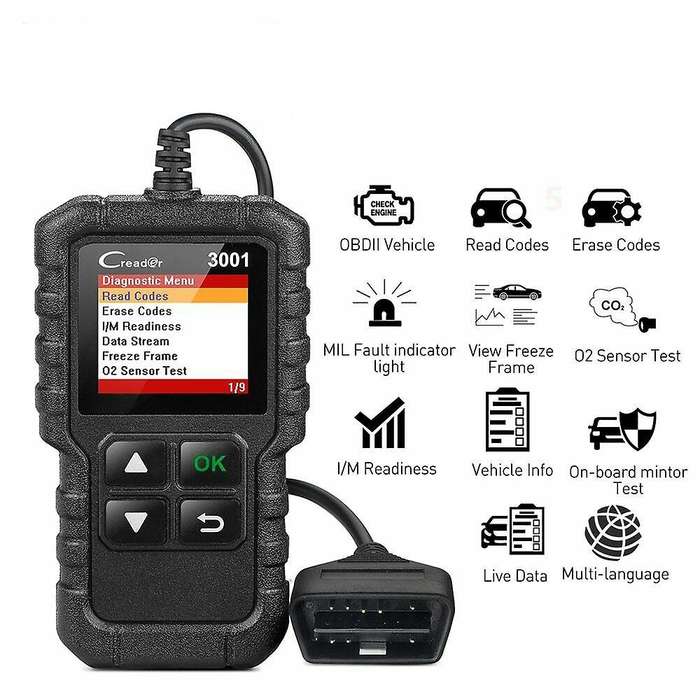 Launch X431 Cr3001 Auto Full Obd2 Obdii Code Reader Scanner Creader 3001