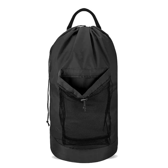 Laundry Bag with Shoulder Straps and Mesh Pocket Laundry Backpack Large Portable Laundry Hamper for