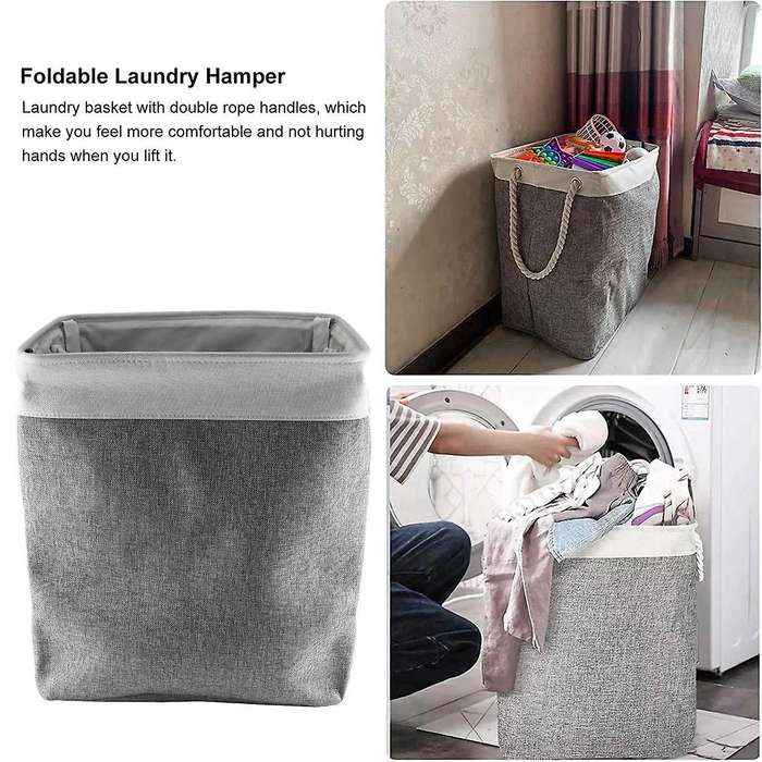 Laundry Baskets,washing Basket for Laundry Collapsible,for Bedroom,linen Baskets Folding Bin with C