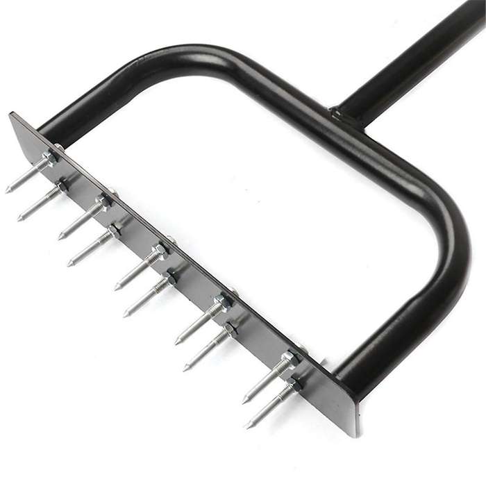 Lawn Aerator Spike Metal Manual Dethatching Soil Aerating LawnPre-Grass Aerator Garden Tools