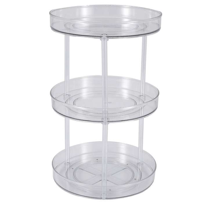 Lazy Turntable Cabinet Organizer,clear Lazy Organizer Rack for Cabinet for Kitchen Bathroom B