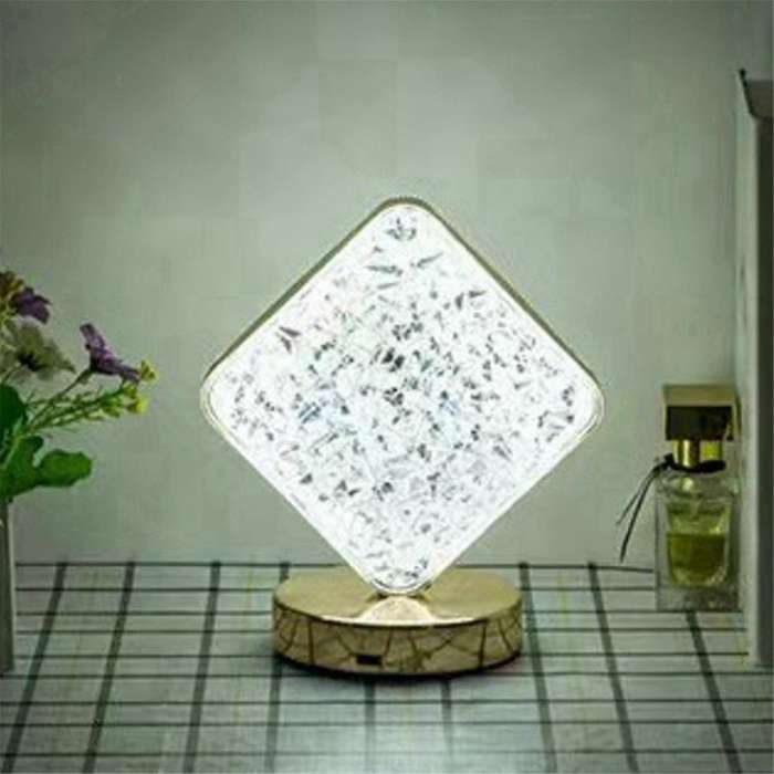 Led , Diamond Three Color Desk Light, Touch Dimming, Bedside Light, Romantic Diamond Usb