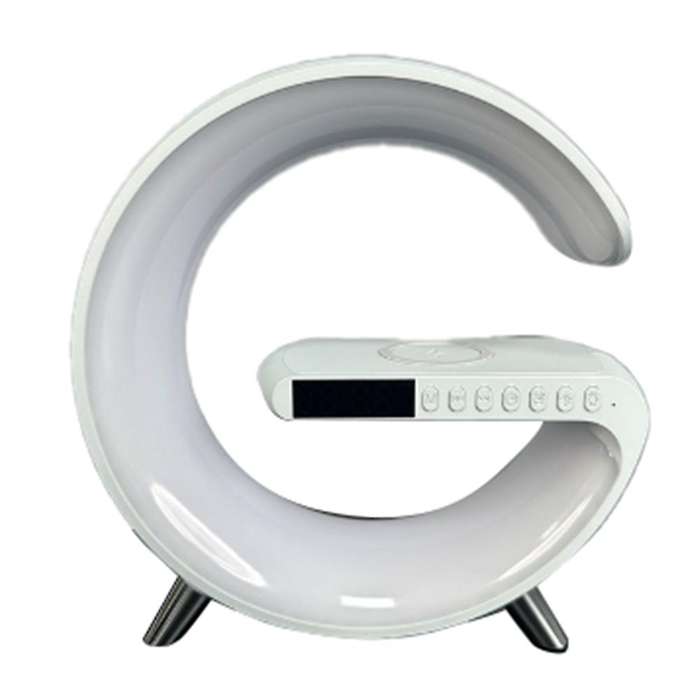 Led Atmosphere Rgb Light Multifunctional Wireless Charger Alarm Clocks Speaker App Control for Us P