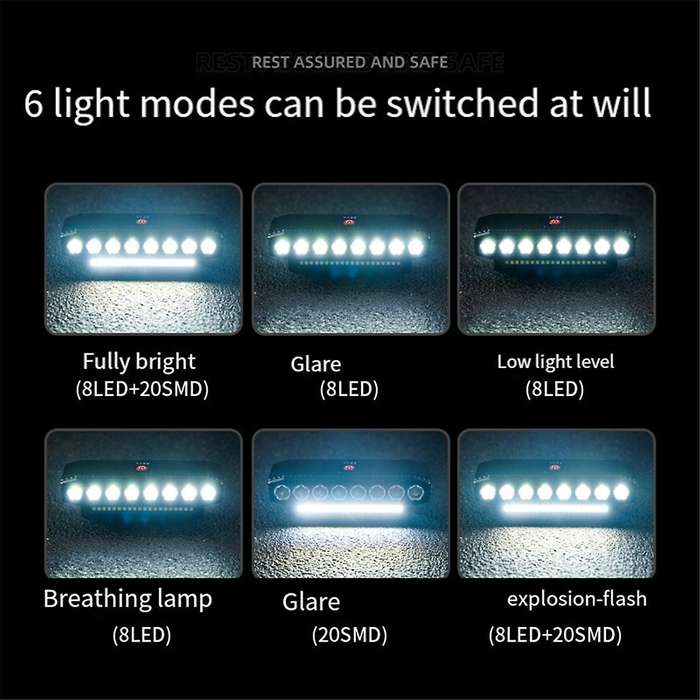 LED Bike Headlight LED Light Bar Bicycle Front Light Power Bank Type-C Charging Bicycle Accessories,