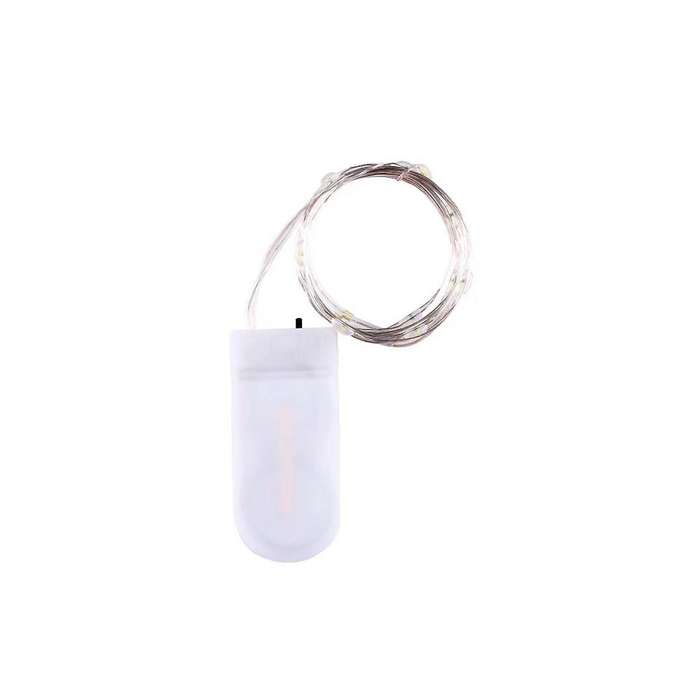 Led Button Light String Button Battery Box Fairy Lights Waterproof Mini Firefly with Flexible Silve