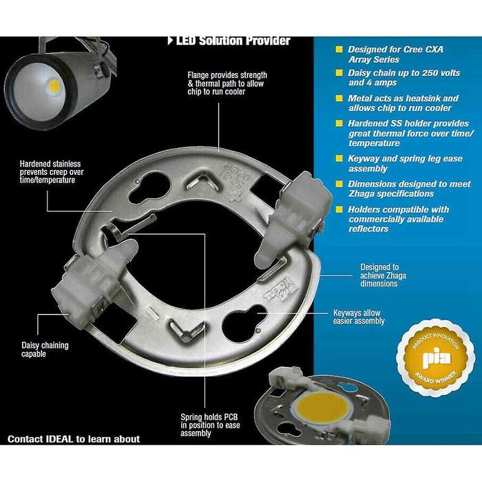 LED COB Holder Metal Solderless Holder for CXA3590 CXB3590 50-2303CR Array