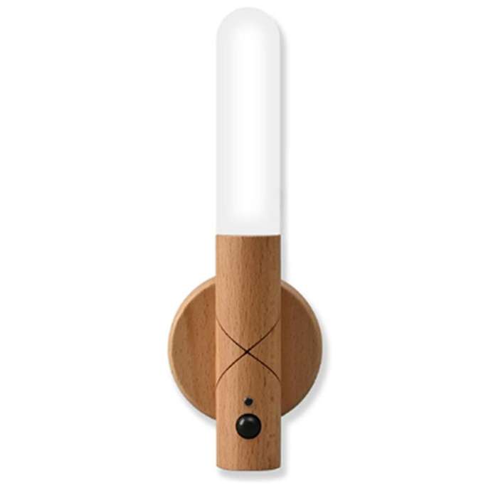 Led Circular Wooden Stick Magnetic Handheld Night Light Usb Wireless Wall Light Home Bedroom Decorat