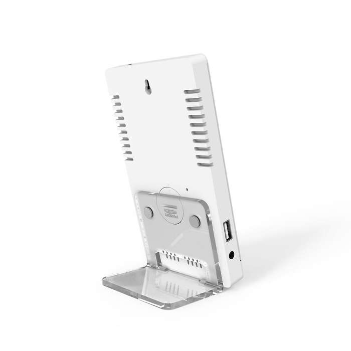 LED Digital Mirror Alarm Clock Press Button Clock LCD Temperature Humidity Display USB Output Port T