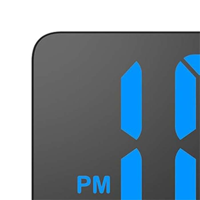 LED Digital Wall Clock with Large Display Digits, Auto-Dimming, 12/24Hr Format, Modern Electric Smal