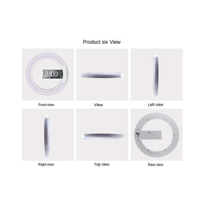Led Digital Wall Clock Digital Display Temperature 7 Colors 3d Bedroom Living Room Decoration Digita