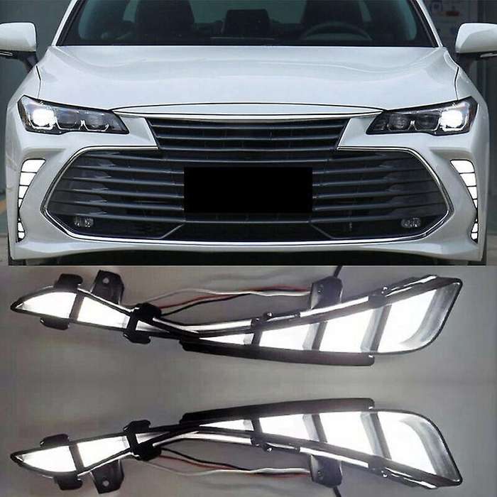 LED DRL Daytime Running Light Bumper Fog Lights Drive Fog Lamps Turn Signal for 2019 2020