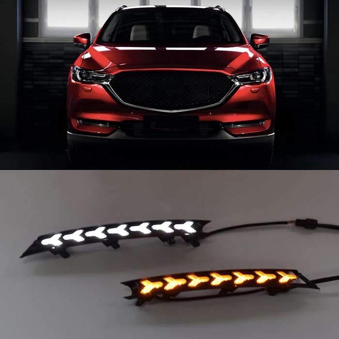 LED DRL Daytime Running Light Fog Lamp 12V Car Running Lights for -5 CX5 2017 2018 2019