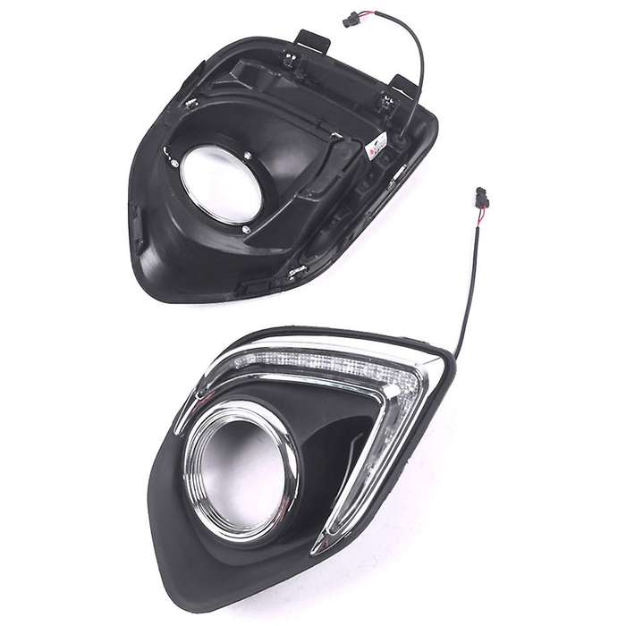 LED DRL Daytime Running Light Fog Lamp 12V Car Running Lights for ASX 2013-2015(White+Yellow Lights)