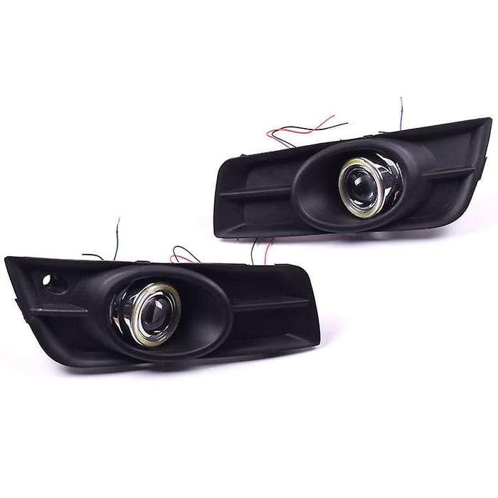 LED DRL Daytime Running Light Fog Lamp 12V Car Running Lights with Angel Eyes for 2009-2014
