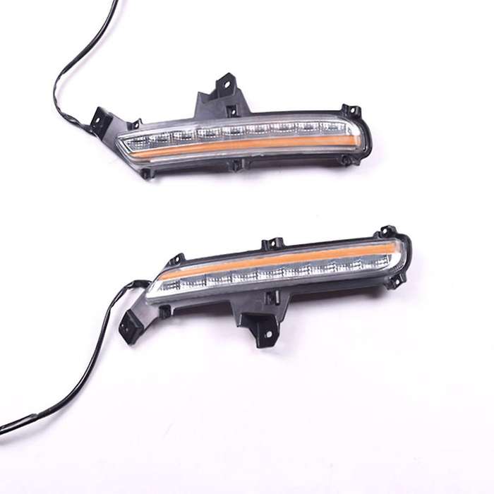 LED DRL Daytime Running Light Fog Lamp 12V Car Running Lights for K2 2015 2016(White and Yellow)