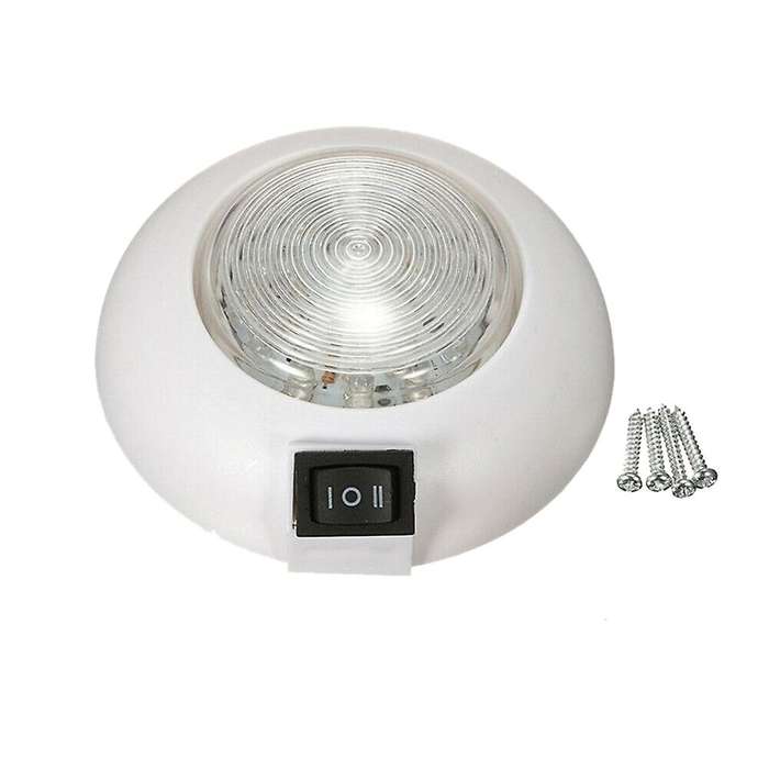 LED Dual White Blue RV Caravan Trailer Boat Interior Ceiling Dome Light 12V