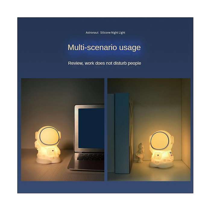 Led Eye Protection Night Light Astronaut Silicone Flapping Lamp Children's Bedside Dormitory Emotio
