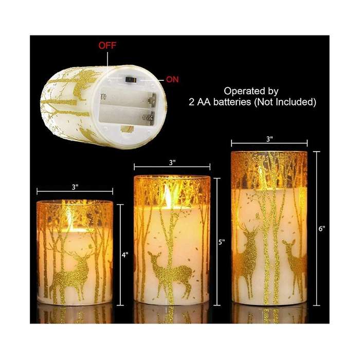 Led Electronic Candle Light Sticker Plastic Lampshade New Decorative Candle