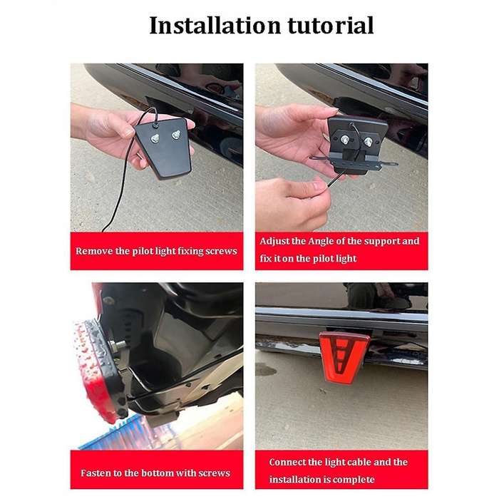 LED F1 V Style Brake Light Universal Car Rear Driving Fog Pilot Lights Rear Tail Third Brake Lamp f