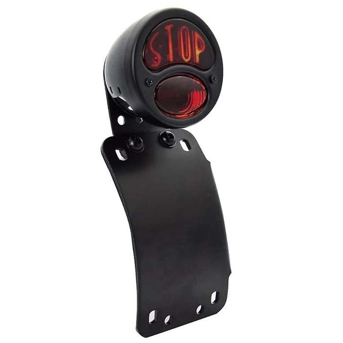 LED License Plate Brake Light Tail Light Curved Bracket for Choppers