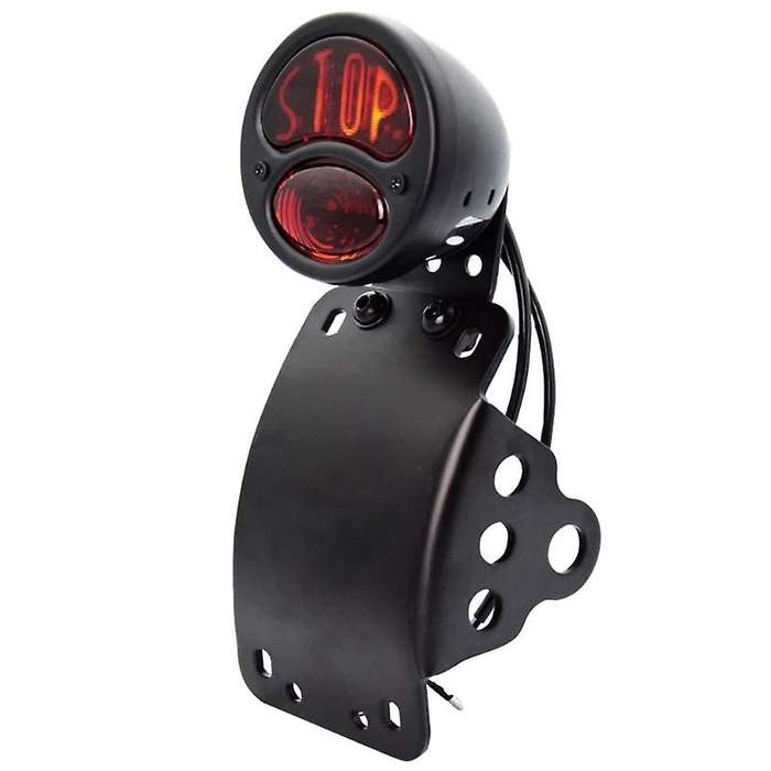 LED License Plate Brake Light Tail Light Curved Bracket for Choppers