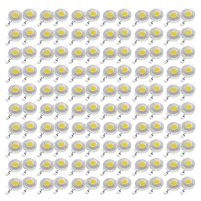 Led Light 120pcs 1 W Led White Lamp Beads 6000k Light Emitter Components Diode Lamp Beads Diy Light