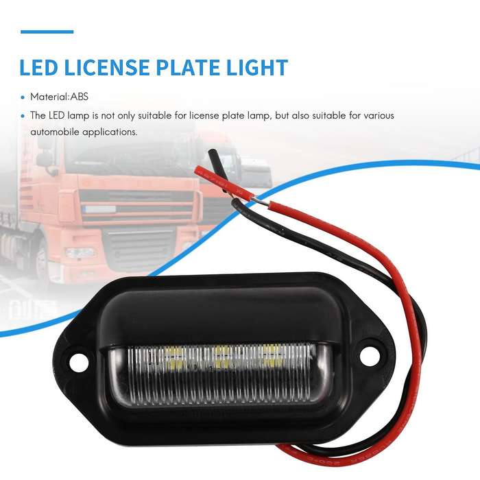 LED License Plate Light Waterproof License Plate Tail Light Compatible Trailers, RV, Trucks, Boats