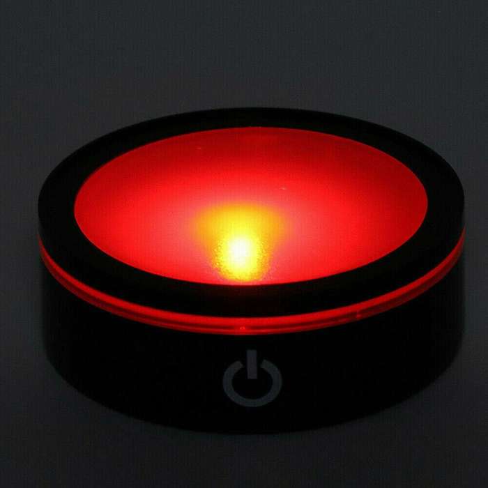 Led Light Base with Sensitive Touch Switch Round Colorful Stand Display for 3d Laser-engraved Cryst
