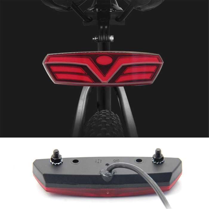 Led Mountain Bike Luggage Rack Light Waterproof Bicycle Rear Seat Reflective Taillight Night Riddin