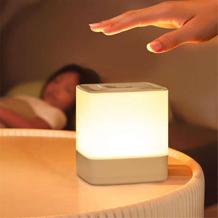 Led Night Light Usb Rechargeable 3-level Brightness for Bedside Lamp Portable Touch Night Light for