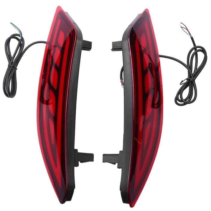 LED Rear Bumper Light Reflector Fog Lamp Brake Light Turning Signal Light for -V 2015-2018(Two Funct