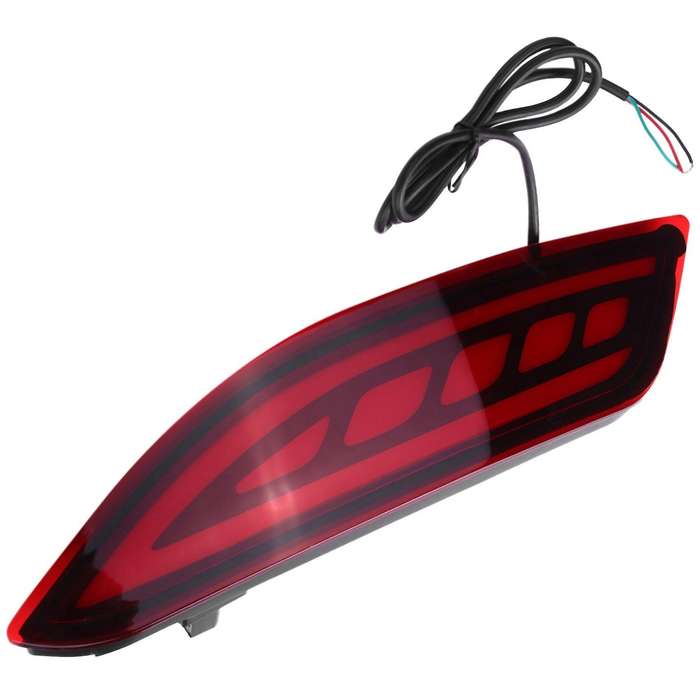LED Rear Bumper Light Reflector Fog Lamp Brake Light Turning Signal Light for -V 2015-2018(Two Funct