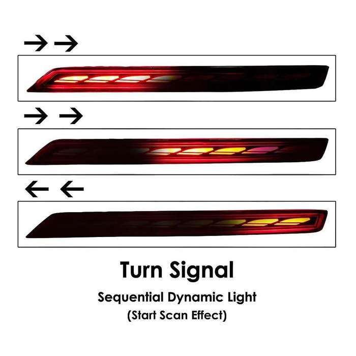 Led Rear Bumper Light Bumper Light Rear Fog Light for Land Cruiser Lc300 22
