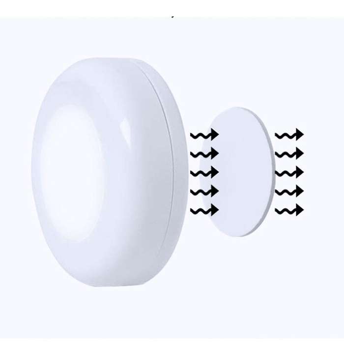 LED Puck Light Wireless Remote Control Dimmable Battery Operated Contact Sensor Night Lamp for Room