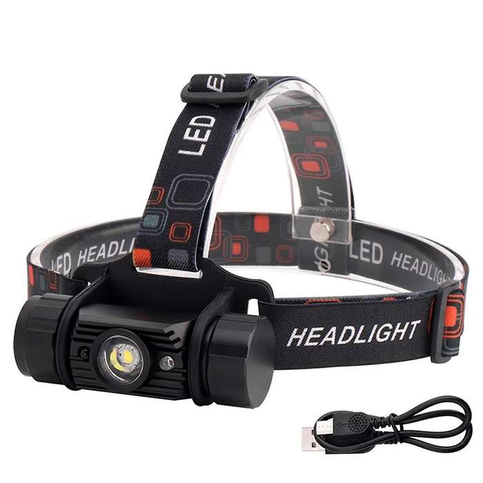 Led Rechargeable Headlight,Motion Sensor Adjustable Headband Headlight for Adults Outdoor Camping R