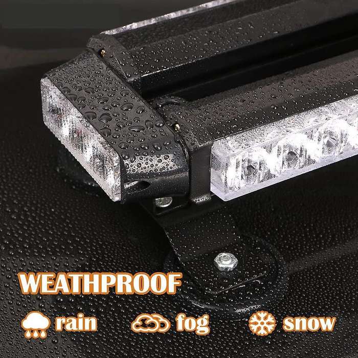 LED Strobe Flashing Light Bar,Amber 30 LED High Intensity Emergency Warning Lighting Bar for Car Tra
