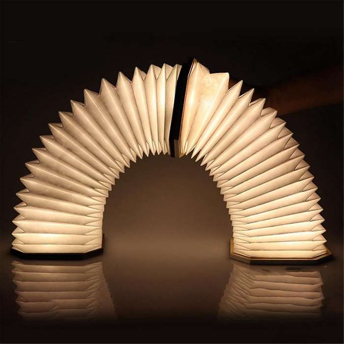 LED Table Lamp Foldable Accordion Light Rechargeable for Reading 1