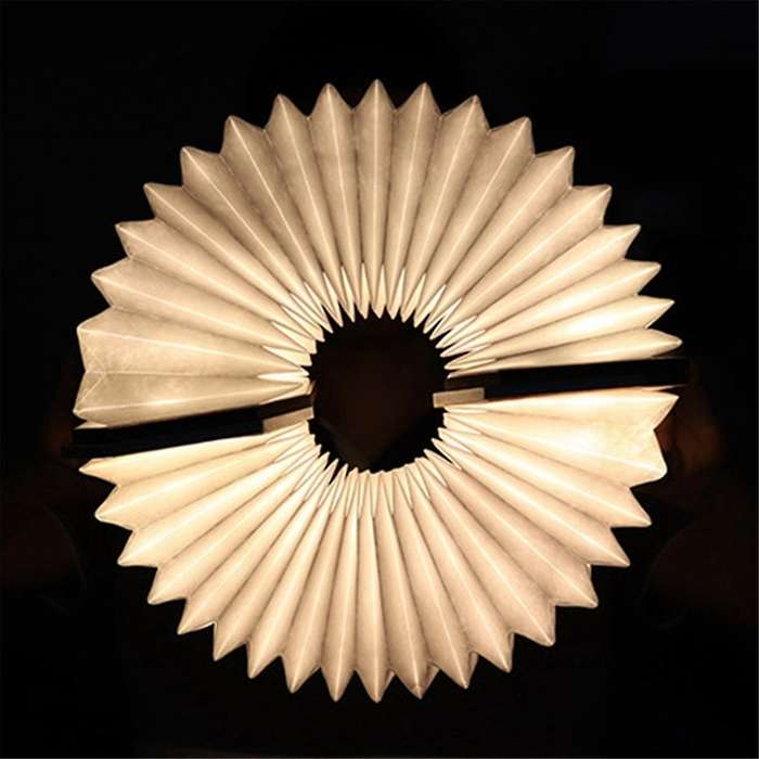LED Table Lamp Foldable Accordion Light Rechargeable for Reading 1