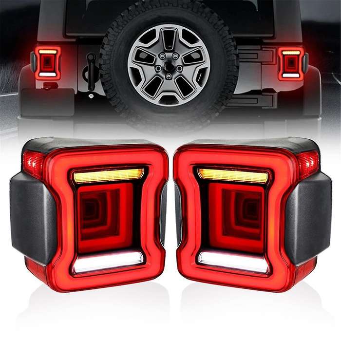 LED Tail Lights Replacement Car Tail Lights Assembly for Wrangler JK 2007-2017 European Version