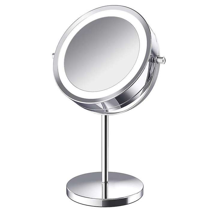 Led Vanity Mirror Double-Sided 1X 10X Enlarged Double-Sided Circular Vanity Mirror Desktop Vanity Mi