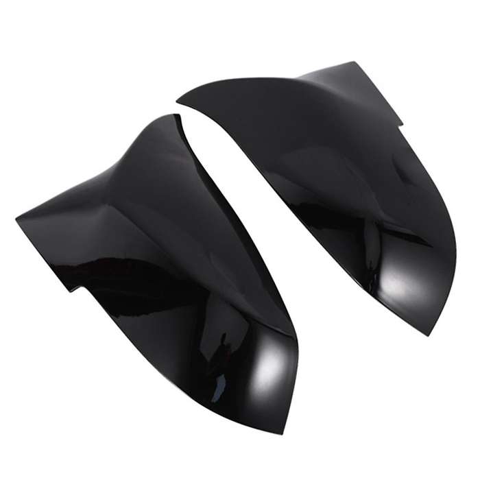 Left Car Door Wing Mirror Cover Car Rearview Mirror for - F20 F87 M2 F23 F30 F36 X1 E84 Bright Black