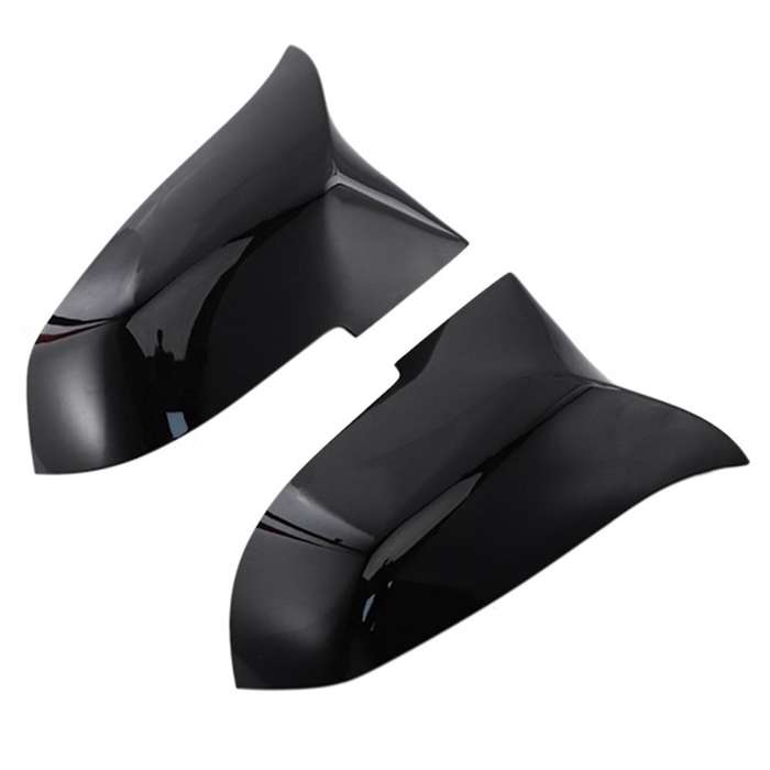 Left Car Door Wing Mirror Cover Car Rearview Mirror for - F20 F87 M2 F23 F30 F36 X1 E84 Bright Black