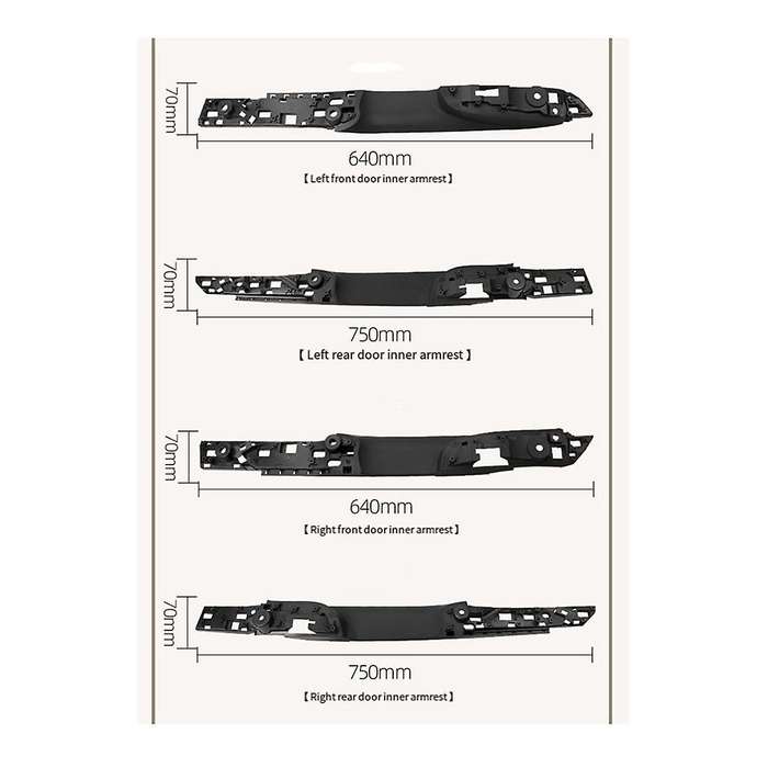 Left Front Car Door Inner Armrest Interior Door Handle Panel for 7 Series F01 F02 730 735 740 2009-