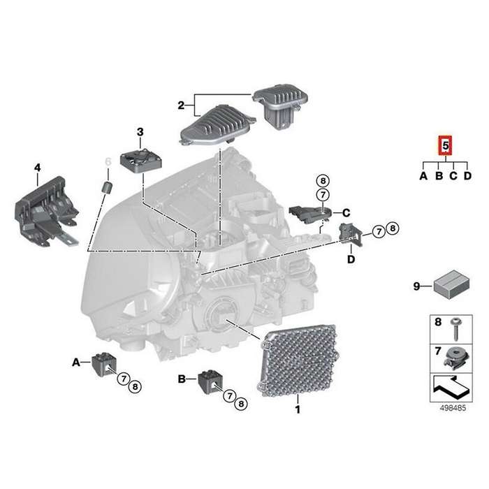 Left Front Headlight Repair Bracket Mount Kits 63119477823 for X1 X2 F39 F48 F49 17-22 Light Lamp Fi
