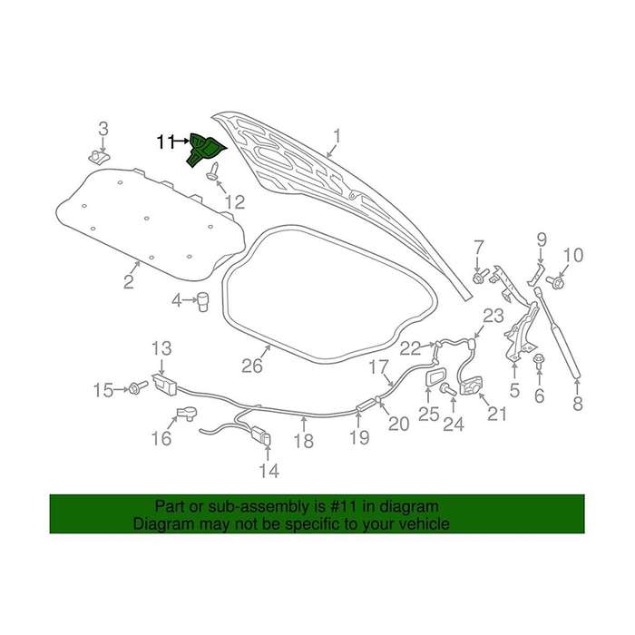 Left Front Hood Safety Catch Latch Lock Brace 31352886 for XC90 2016-2024 Bonnet Hook Lock Bracket