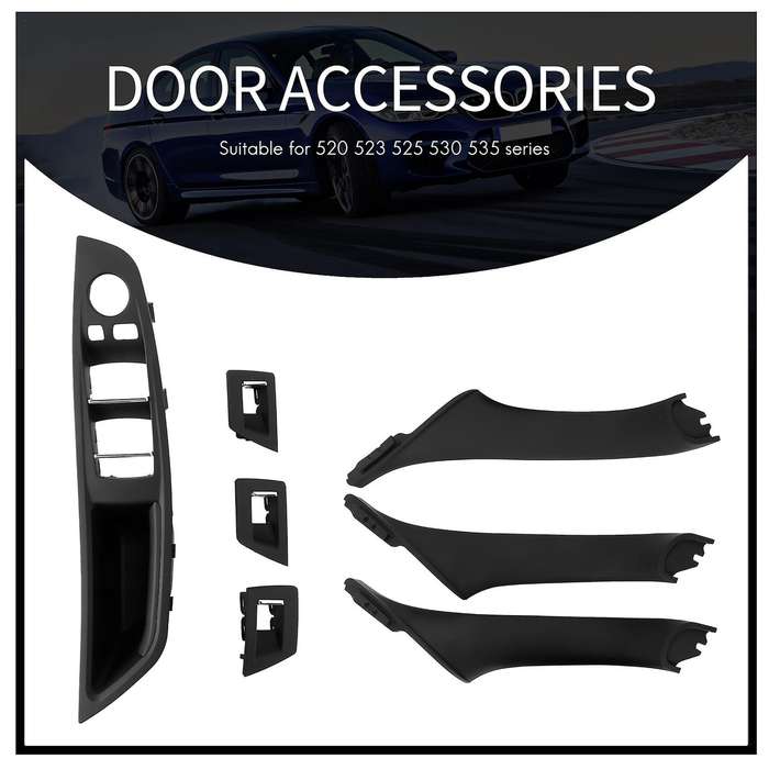 Left Hand Drive for 5 Serie F10 F11 520 525 Car Interior Door Handle Inner Door Panel Pull Trim Cov
